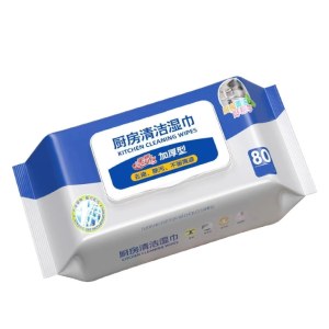 厨房湿巾80片（新款蓝白包装）
