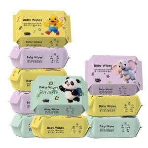 卡通便携迷你湿巾婴儿湿巾便捷口袋湿巾卡通混装（20片一包）