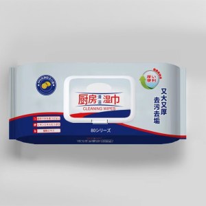 厨房湿巾强力去污渍湿纸巾一擦净80片（ 铝膜款）
