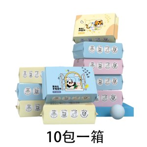 卡通便携迷你湿巾婴儿湿巾便捷口袋湿巾卡通混装（25片一包10包一箱）