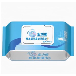 浴室除水垢湿巾多功能卫生湿巾纸玻璃瓷砖一次性清洁家用去垢湿巾小尺寸80片