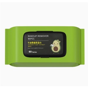 牛油果植萃湿巾一次性湿纸巾面部温和清洁湿巾懒人洁面巾80片