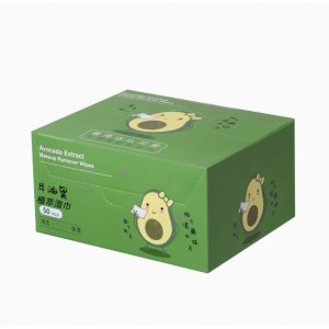 牛油果植萃湿巾一次性湿纸巾面部温和清洁湿巾懒人洁面巾50片盒装