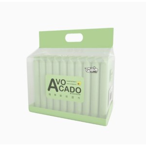 盒装卸妆湿巾洁面清洁棉巾柠檬维C精华彩妆美妆工具一次性湿纸巾浅色牛油果10连包1提