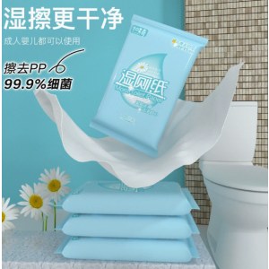 湿厕纸婴儿宝宝擦屁股家用湿手纸厕巾男女私处清洁护理湿巾卡哇奇10片抽1包