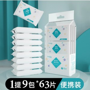 超迷你湿巾提装便携小包手口湿巾抽取式学生清洁成人卫生湿巾纸巾几何1提
