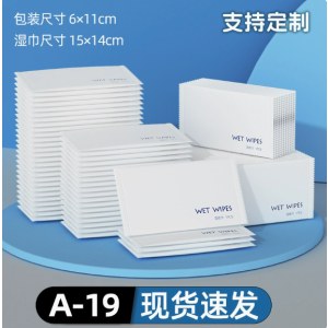 航空湿巾独立装湿纸巾一次性无纺布酒店外卖湿巾纸巾小包商务湿巾A-19-1片
