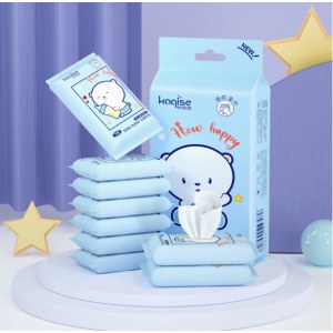 超迷你湿巾提装便携小包手口湿巾抽取式学生清洁成人卫生湿巾纸巾小熊1提