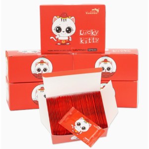 50片装湿巾新生婴儿手口湿巾儿童学生便携湿纸巾一次性无纺布湿巾招财猫