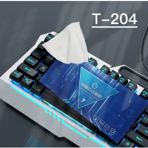 电竞用品网咖网吧专用一次性湿巾擦键盘耳机清洁卫生湿巾纸印logoT-204网咖湿巾(蓝色)