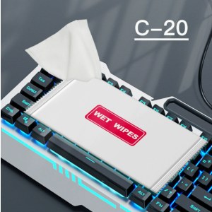 电竞用品网咖网吧专用一次性湿巾擦键盘耳机清洁卫生湿巾纸印logoC-20通用款