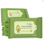 10片装牛油果卸妆湿巾懒人便携卸彩妆棉巾含精华液洁面一次性湿纸