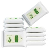 艾草去味湿巾酒店餐饮烧烤火锅店一次性清洁湿巾纸便携随身装12抽