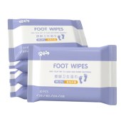 擦脚卫生湿巾纸足部清洁杀菌湿巾洁肤祛味一次性消毒湿巾小包便携