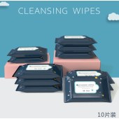 10片装湿巾婴儿抽取便携小包湿纸巾十片一次性湿巾英文TISSUEwipe